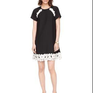 Kate spade Lace Trim Stain Crepe Dress  Size 0